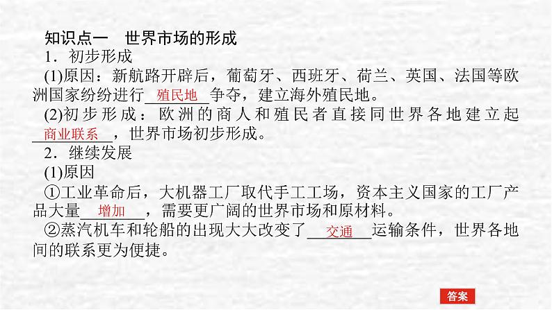 高考历史一轮复习第二十八单元商业贸易与日常生活28.2世界市场与商业贸易和20世纪以来人类的经济与生活课件新人教版第4页