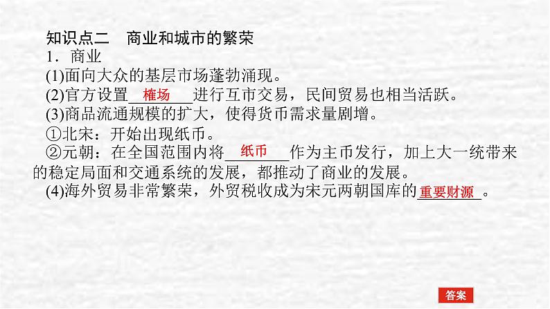 高考历史一轮复习第三单元辽宋夏金多民族政权的并立与元朝的统一3.2辽宋夏金元的经济社会与文化课件新人教版第8页