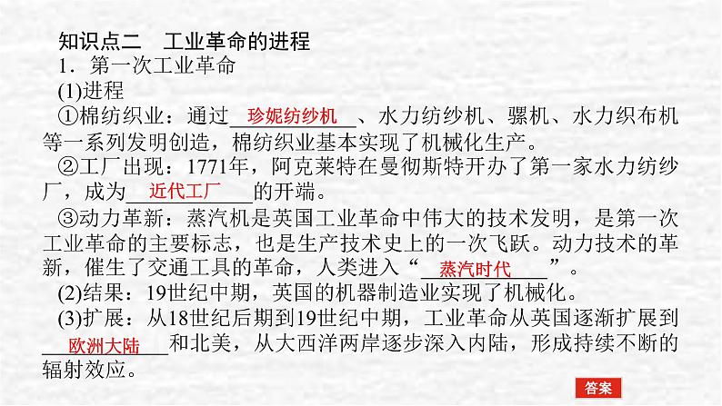 高考历史一轮复习第十五单元工业革命与马克思主义的诞生课件新人教版06