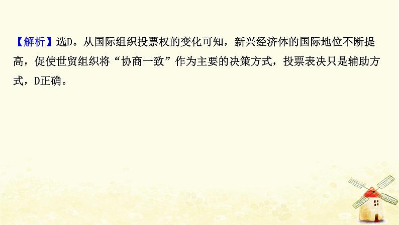 高考历史一轮复习三十三战后资本主义世界经济体系的形成课时作业课件岳麓版第7页