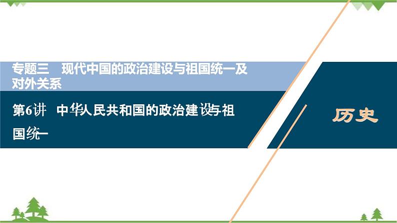 2022高考历史选考（浙江专用）一轮总复习课件：专题三+第6讲　中华人民共和国的政治建设与祖国统一01