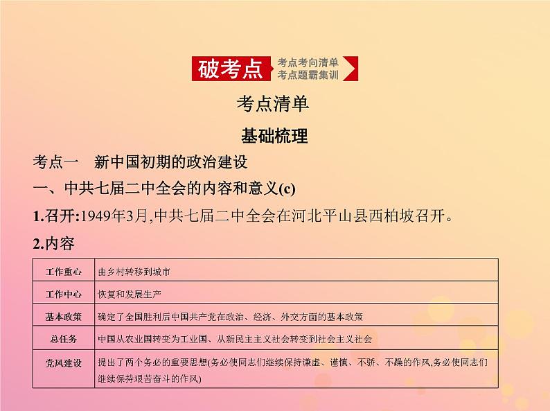 高考历史一轮总复习专题四现代中国的政治建设与祖国统一课件第2页