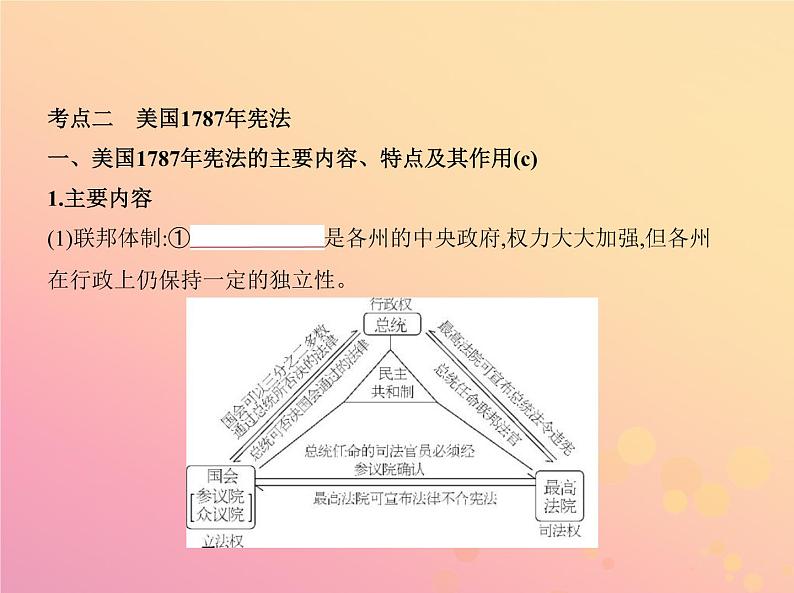 高考历史一轮总复习专题七近代西方民主政治的确立与发展课件第8页