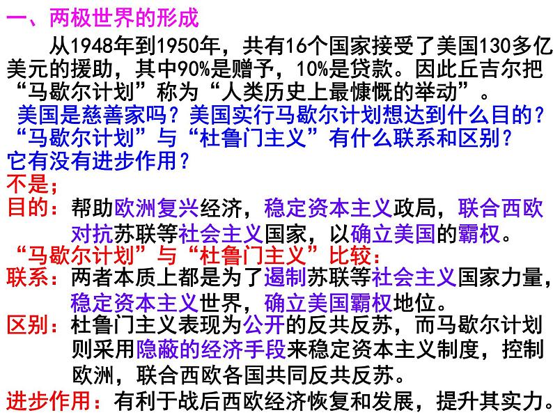 人教版高中历史必修一当今世界政治格局的多极化趋势课件第7页