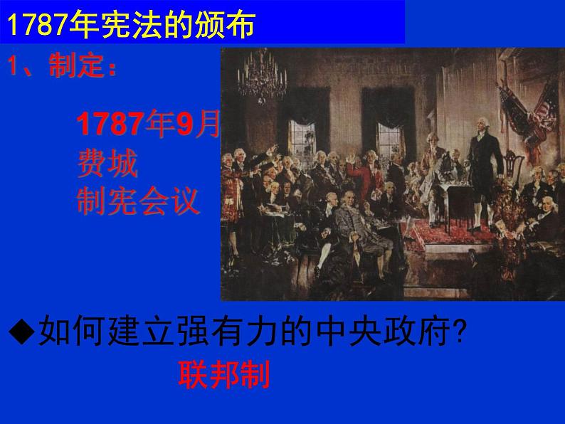 人教版高中历史必修一美国联邦政府的建立(人教版)课件07