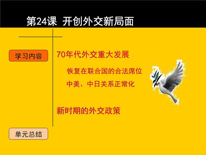 人教版高中历史必修一人教版第24课《开创外交新局面》课件第6页