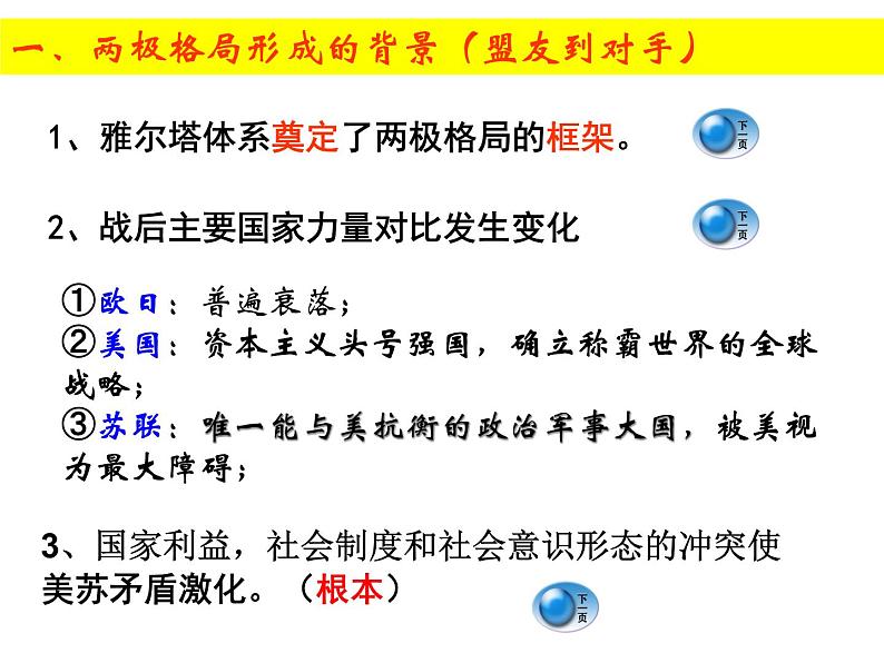 人教版高中历史必修一第25课两极世界的形成课件04