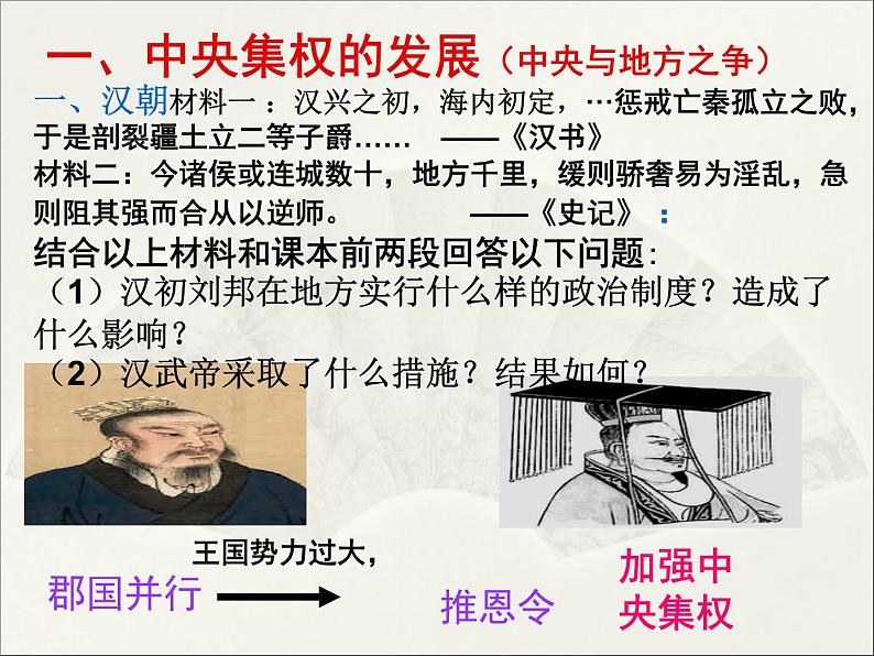 人教版高中历史必修一第三课从汉至元政治制度的演变课件第5页