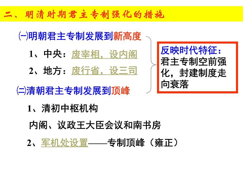 人教版高中历史必修一明清君主专制的加强课件第8页