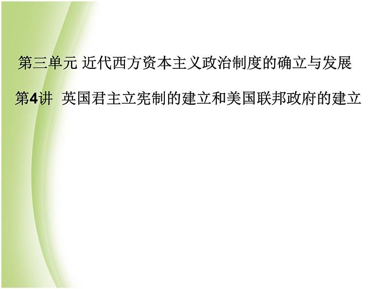 人教版高中历史必修一美国联邦政府的建立(1)课件第2页