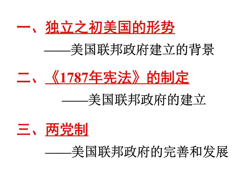 人教版高中历史必修一美国联邦政府的建立ppt(1)课件第4页