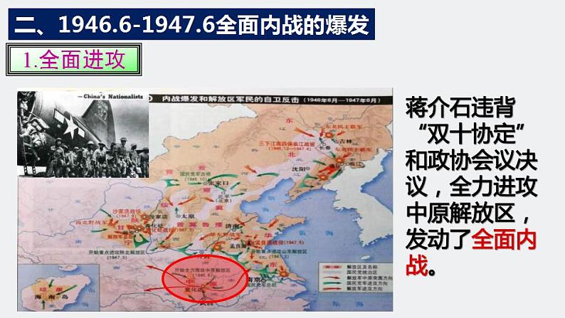 统编版历史中外历史纲要上第25课《人民解放战争》课件06