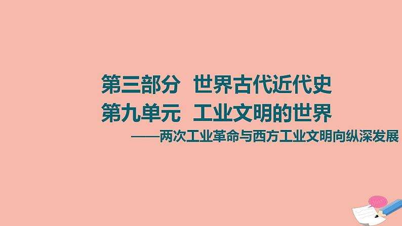 高考历史一轮复习第3部分第9单元课题1工业革命的狂飙_工业文明的兴起与发展课件第1页