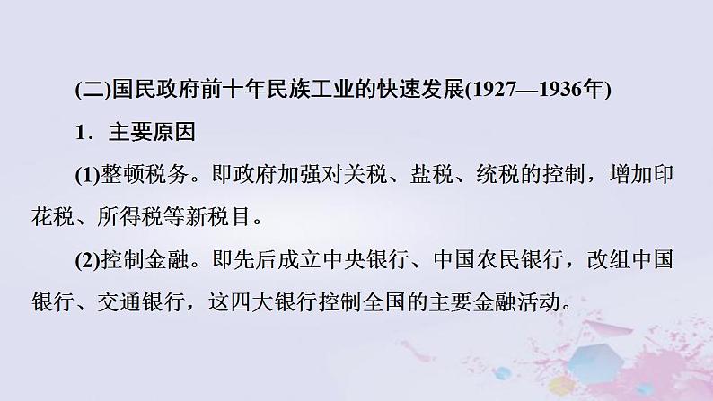 高考历史一轮复习第2部分第6单元课题2冲破禁锢的奋斗_民国时期经济曲折发展与社会生活变迁课件第8页