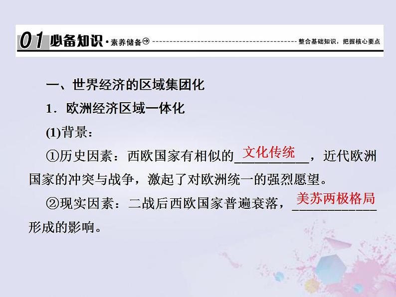 全国版2022届高考历史一轮复习必修2第11单元世界经济的全球化趋势32世界经济的区域集团化和全球化趋势课件第2页