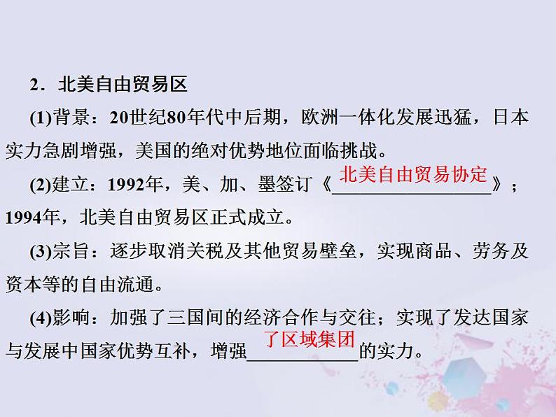 全国版2022届高考历史一轮复习必修2第11单元世界经济的全球化趋势32世界经济的区域集团化和全球化趋势课件第6页