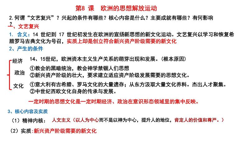 高中历史人教统编版必修下册 第8课 欧洲的思想解放运动课件（11张PPT)第4页