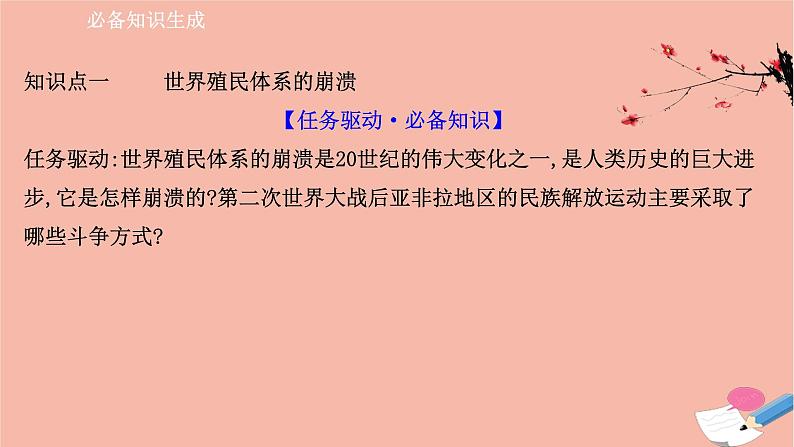 高中历史第八单元20世纪下半叶世界的新变化第21课世界殖民体系的瓦解与新兴国家的发展课件新人教版必修中外历史纲要下03