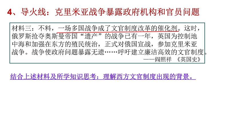 统编版高中历史选择性必修一国家制度与社会治理第6课西方的文官制度课件第5页