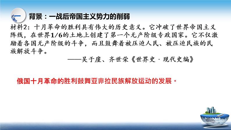 人教统编版必修中外历史纲要下第16课 亚非拉民族民主运动的高涨 同步备课课件（共20张ppt）07