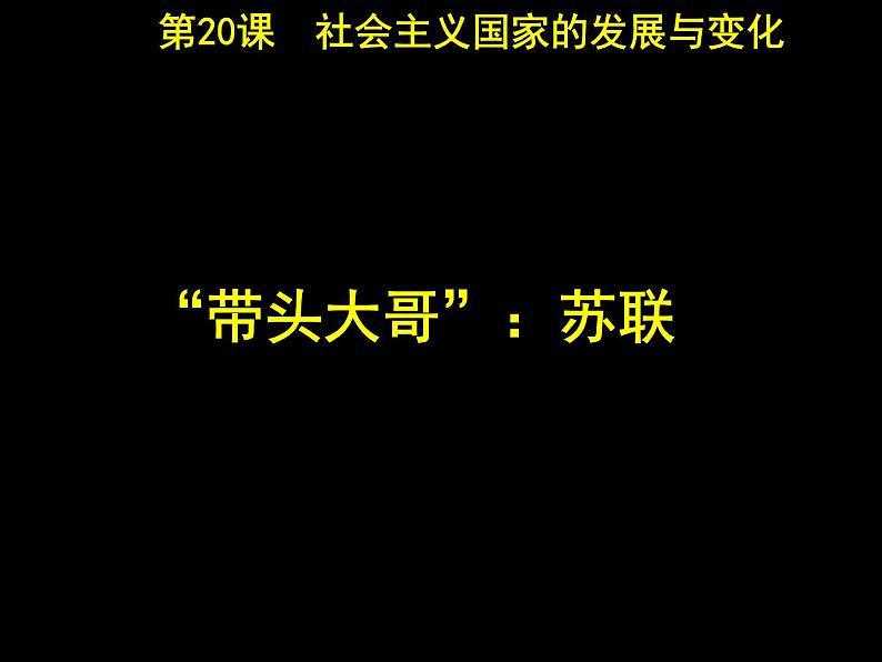 统编版（2019）必修中外历史纲要下 第20课 社会主义国家的发展与变化 课件（共48张PPT）03