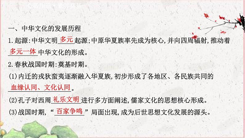 人教统编版高中历史选择性必修三第一单元第1课 中华优秀传统文化的内涵与特点 课件（ 98张PPT）第3页