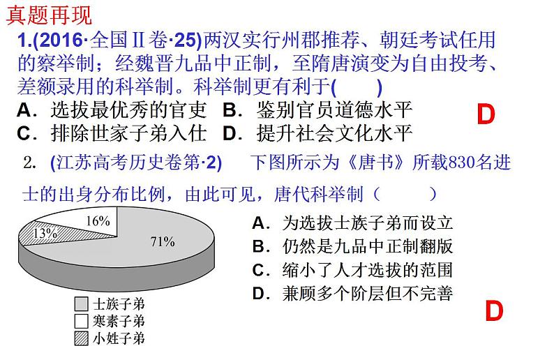 统编版必修中外历史纲要上册第7课 隋唐制度的变化与创新复习课件(24张PPT)07