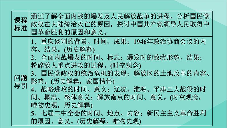 新教材高中历史第八单元第25课人民解放战争课件新人教版必修中外历史纲要上第5页