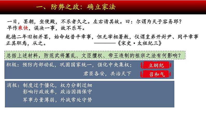 人教版必修2019中外历史纲要上 第9课 两宋的政治和军事 15ppt第7页