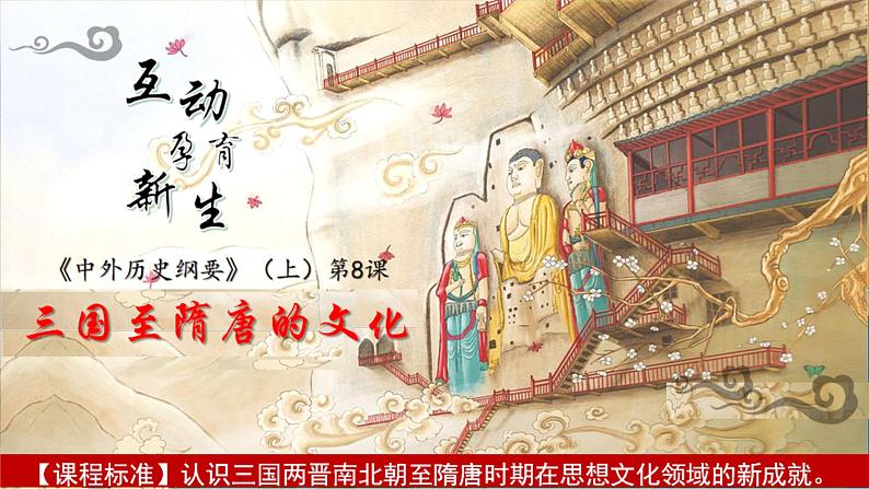 高中历史统编版纲要上第8课 三国至隋唐的文化 课件（19张PPT）01