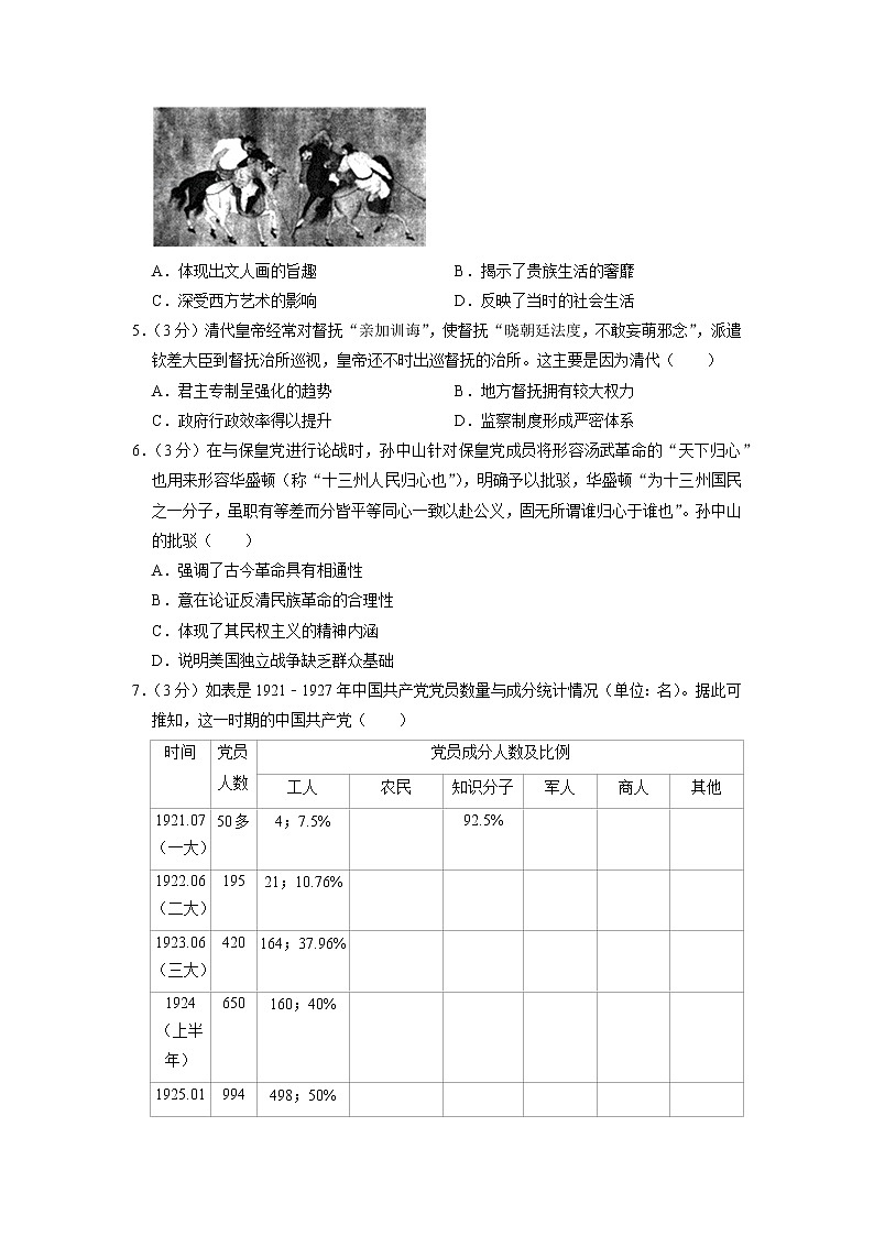 福建省重点高中2021-2022学年上学期高三阶段性测试（一）历史试题第2页