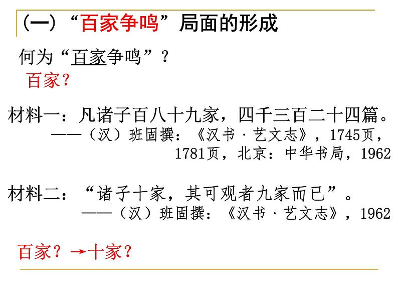 1.“百家争鸣”和儒家思想的形成课件PPT07