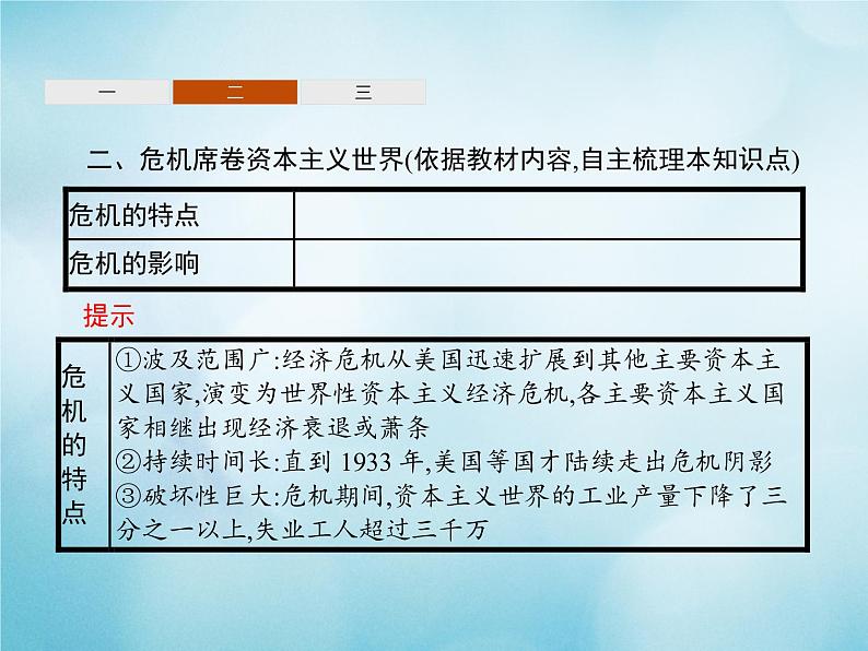 高中历史第六单元世界资本主义经济政策的调整第17课空前严重的资本主义世界经济危机课件新人教版必修2第6页