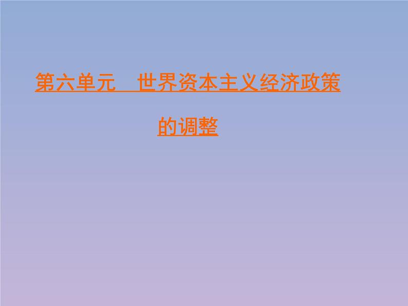 高中历史第6单元世界资本主义经济政策的调整第18课罗斯福新政课件新人教版必修2第1页