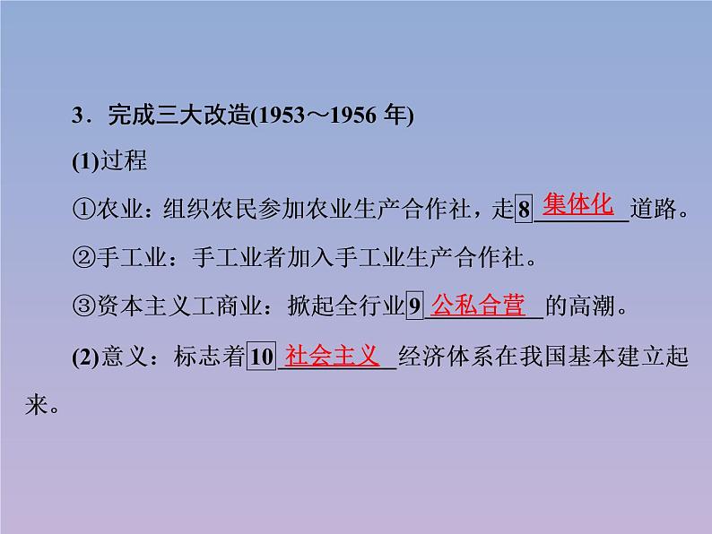 高中历史第4单元中国近现代社会生活的变迁第11课经济建设的发展和曲折课件新人教版必修207