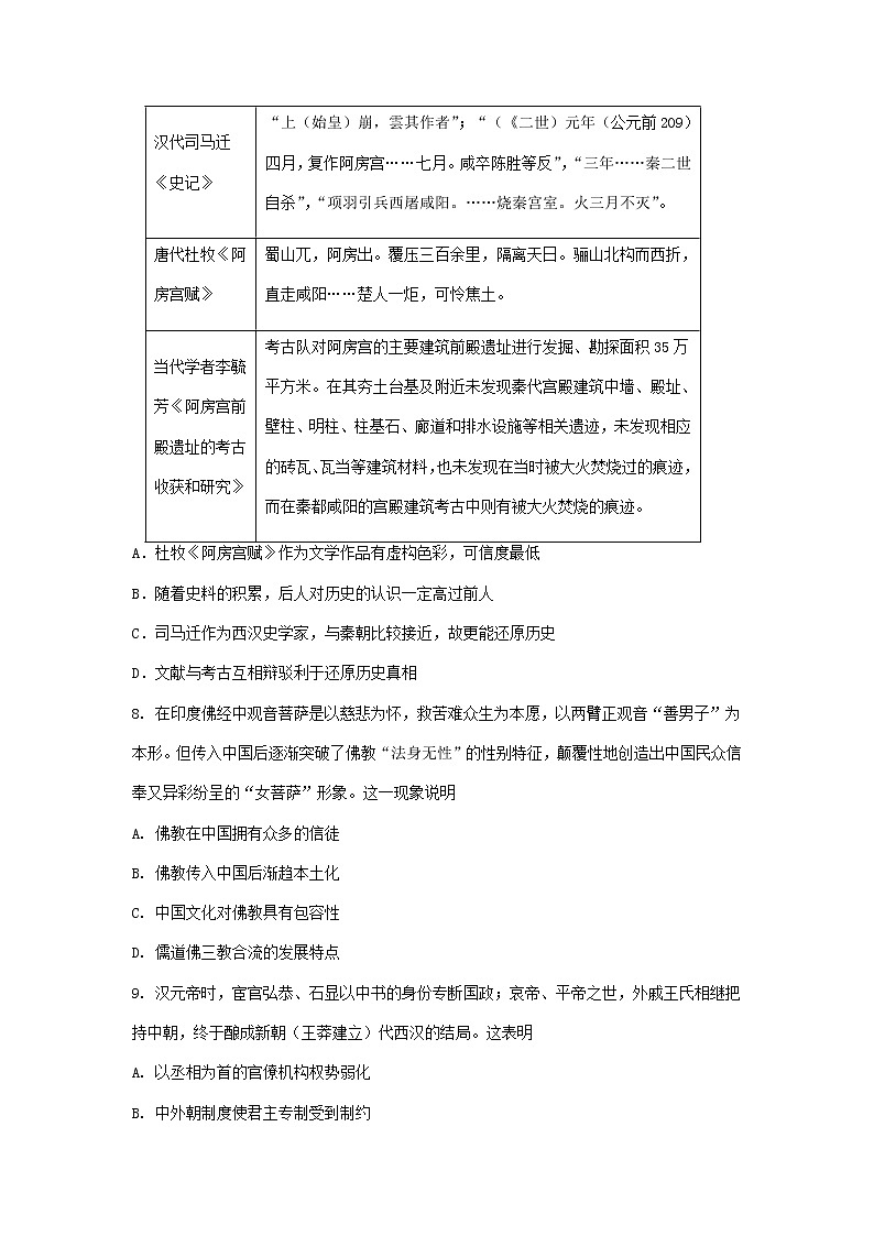 黑龙江省八校2021-2022学年高一上学期期中联合考试历史试题 含答案03
