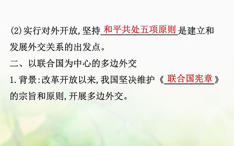 人民版必修一专题五 5.3新时期的外交政策与成就 课件04