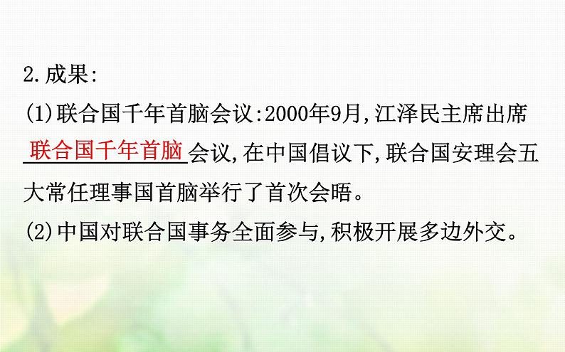 人民版必修一专题五 5.3新时期的外交政策与成就 课件05