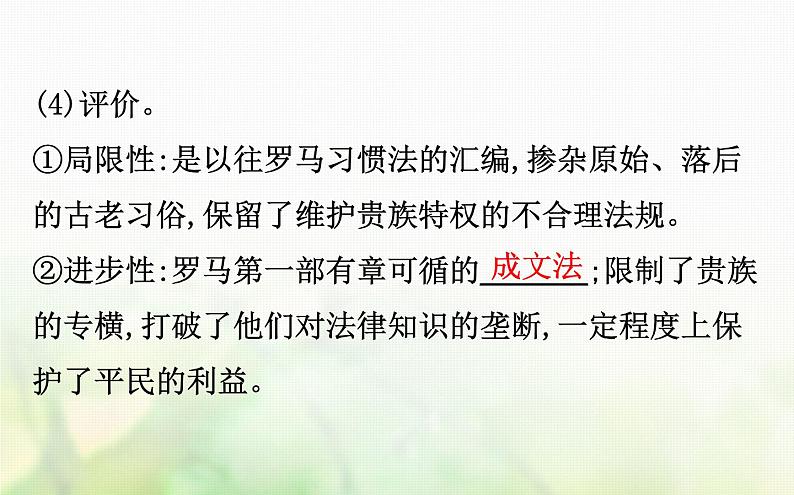 各版本通用高中历史必修一专题六古代希腊罗马的政治文明6.3罗马人的法律课件第5页