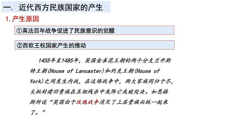 2021-2022学年高中历史统编版选择性必修1 第12课 近代西方民族国家与国际法的发展 课件05