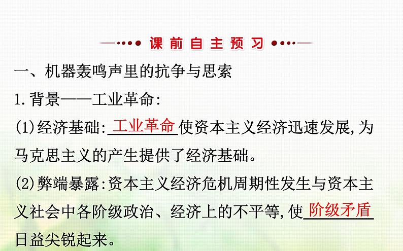 各版本通用高中历史专题八解放人类的阳光大道8.1马克思主义的诞生课件必修1第3页