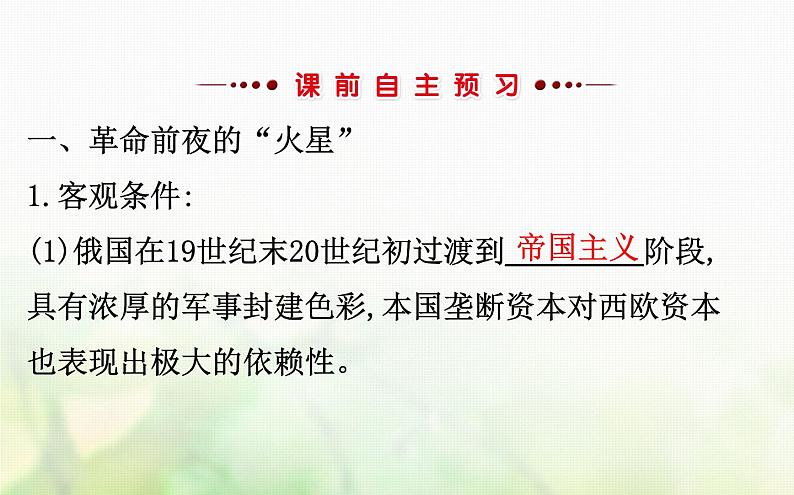 人民版必修一专题八 8.3俄国十月社会主义革命 课件03