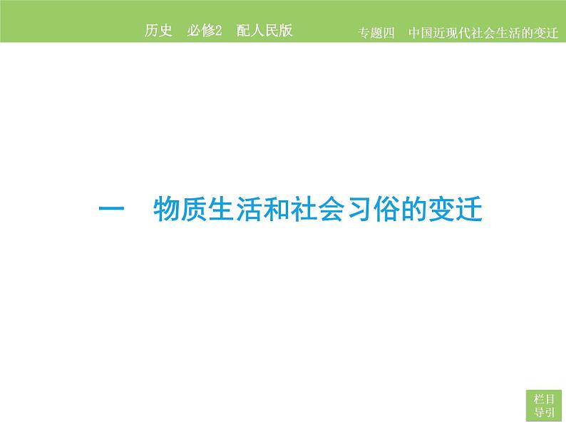 人民版历史必修2专题四4.1物质生活和社会习俗的变迁 课件PPT04