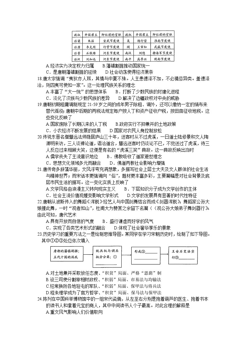 河南省南阳市2021-2022学年高一上学期期中考试历史试题含答案第3页