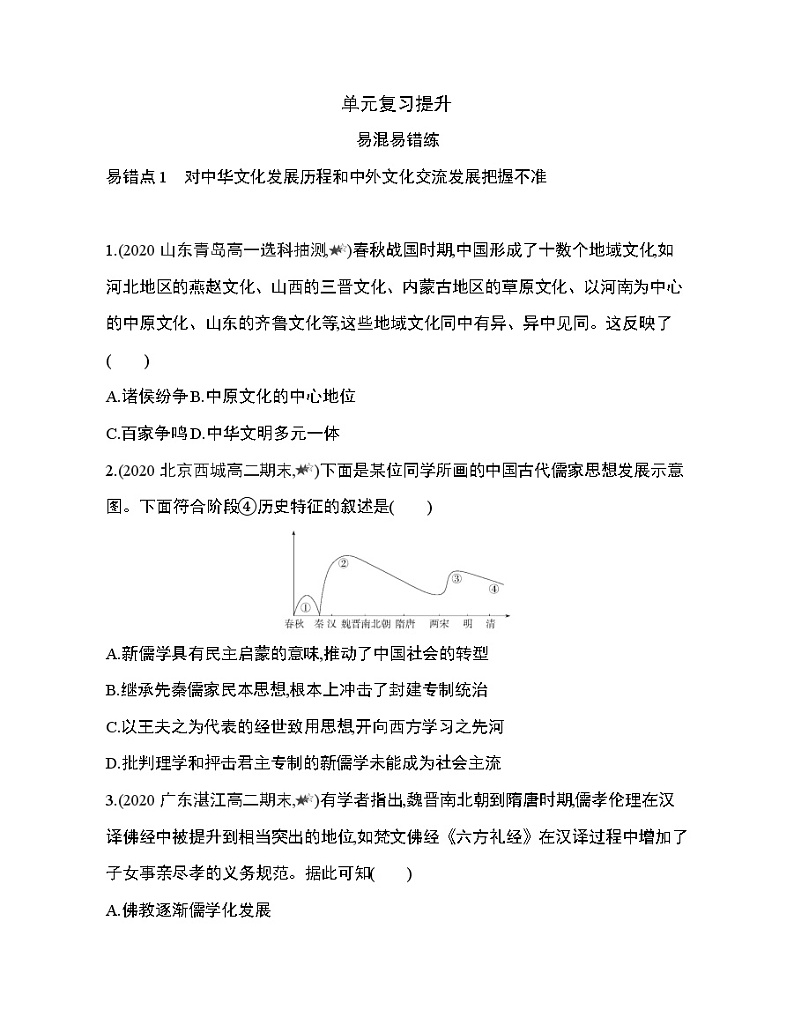5-第一单元　源远流长的中华文化复习提升第1页
