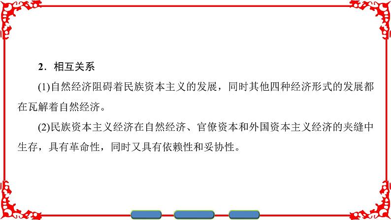 人民版历史必修2专题二 近代中国资本主义的曲折发展专题总结 课件PPT05