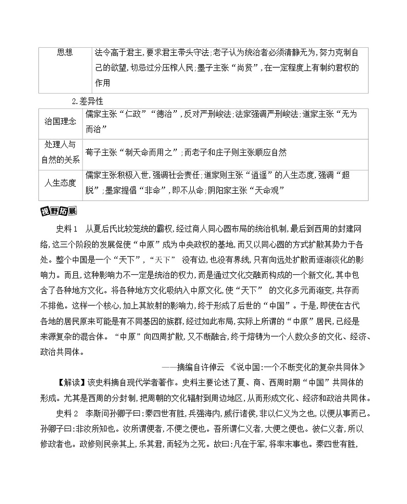 第1讲　早期中华文明与春秋战国时期的政治、社会及思想变动综合提升练习题第2页