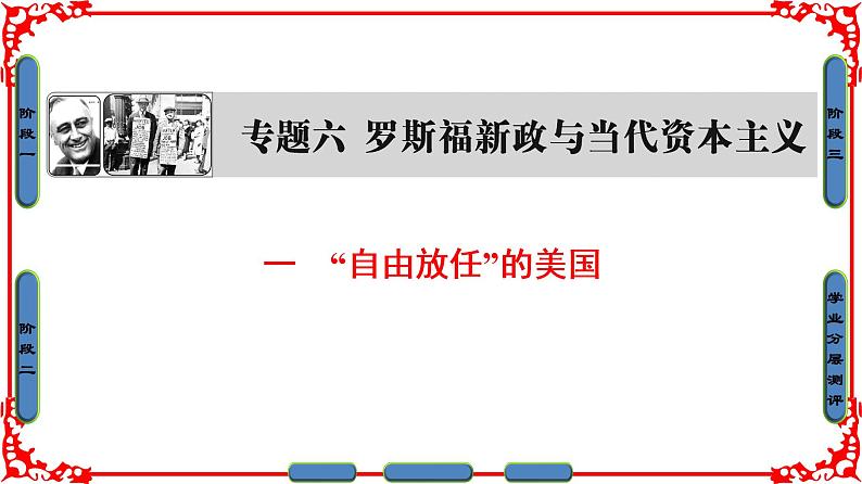 人民版历史必修2专题六6.1自由放任的美国 课件PPT01