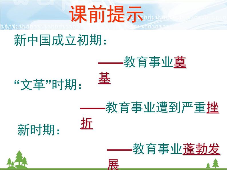 人民版高中历史必修三专题五5.2人民教育事业的发展课件第2页