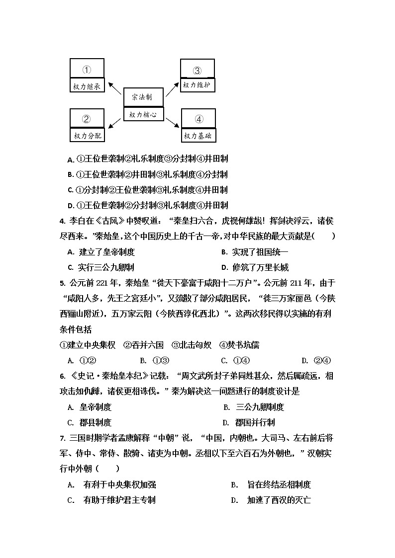 内蒙古巴彦淖尔市临河区第三中学2021-2022学年高一上学期期中考试历史【试卷+答案】02